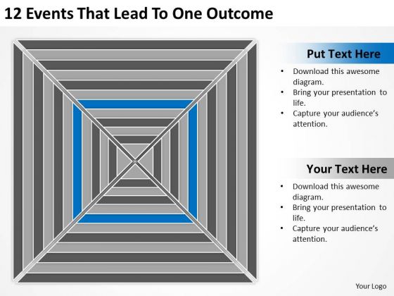 12 Events That Lead To One Outcome Ppt Real Estate Business Plan PowerPoint Slides