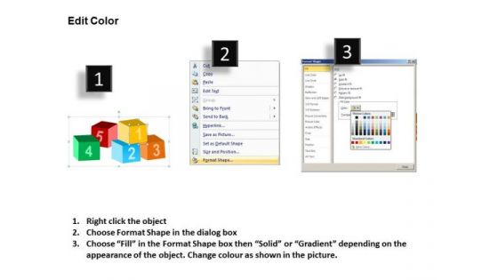 1 2 3 4 5 Editable Text Boxes Building Blocks PowerPoint Templates