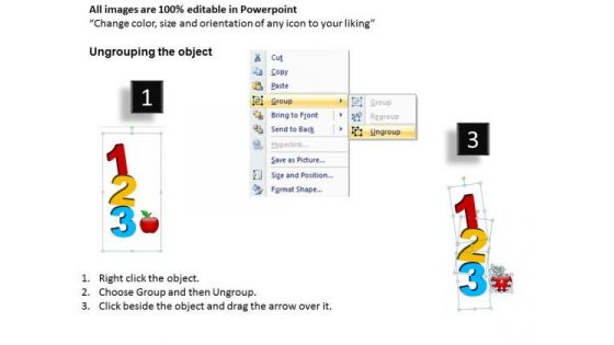 1 2 3 Education PowerPoint Clipart Graphics Slides
