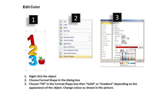 1 2 3 Education PowerPoint Clipart Graphics Slides