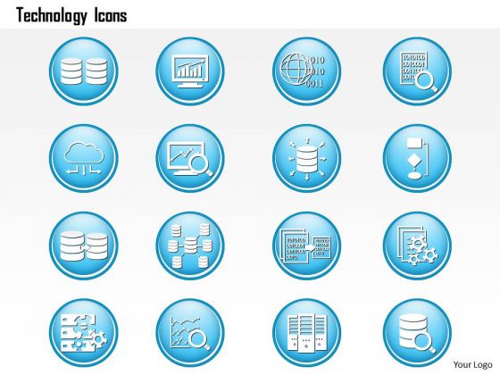1 Big Data Technology Icons Analytics Storage Replication Dashboard Magnify Ppt Slide