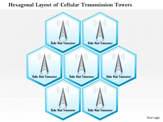 1 Hexagonal Layout Of Cellular Transmission Towers With Radio Mast Receiver Ppt Slide