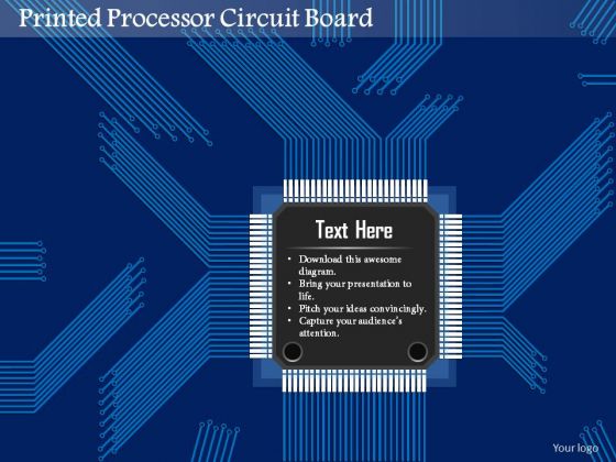 1 Printed Processor Circuit Board Engineering Production Of Microelectronics Ppt Slides