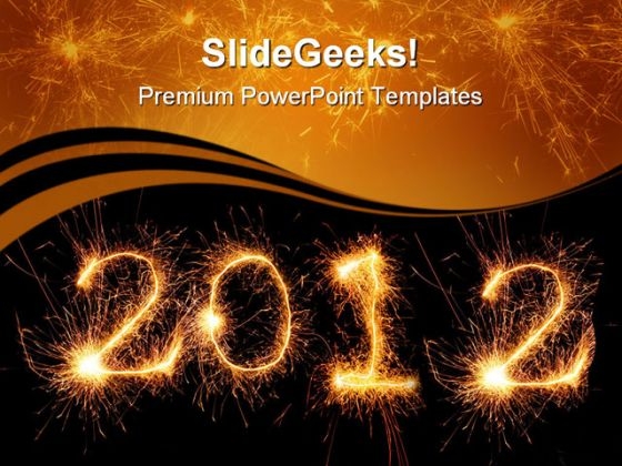 2012 Fireworks Abstract PowerPoint Templates And PowerPoint Backgrounds 1011