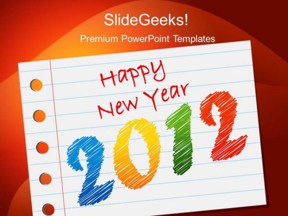 2012 Happy New Year Abstract PowerPoint Templates And PowerPoint Themes 0212