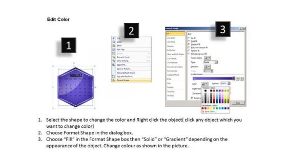 2013 August Calendar PowerPoint Slides Ppt Templates
