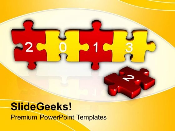 2013 Jigsaw Puzzle Pieces PowerPoint Templates Ppt Backgrounds For Slides 0213