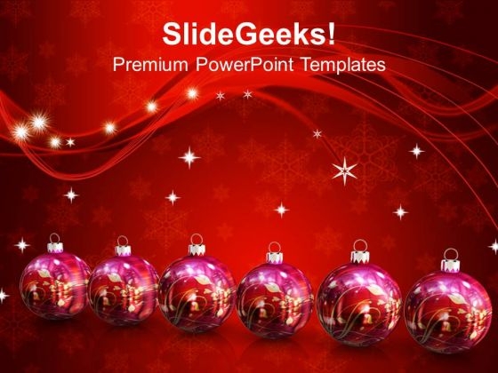 2013 New Year Christmas Balls Festival PowerPoint Templates And PowerPoint Themes 1112