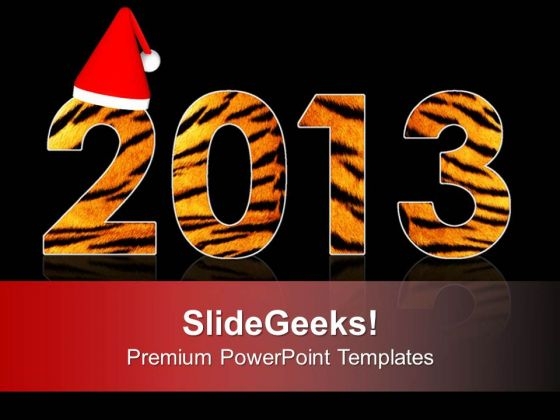2013 New Year Concept And Christmas Theme PowerPoint Templates Ppt Backgrounds For Slides 0113