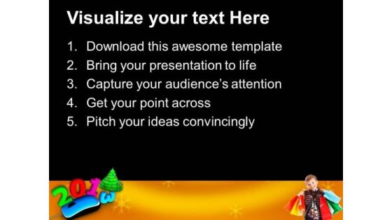 2013 New Year Concept Shopping PowerPoint Templates Ppt Backgrounds For Slides 1112