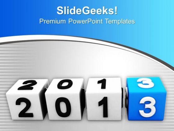 2013 New Year Cube Events PowerPoint Templates Ppt Backgrounds For Slides 1112