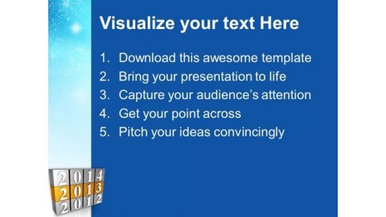 2013 New Year Cubes Business PowerPoint Templates Ppt Backgrounds For Slides 1212