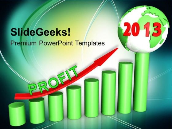 2013 New Year With Profit Business PowerPoint Templates Ppt Backgrounds For Slides 1112