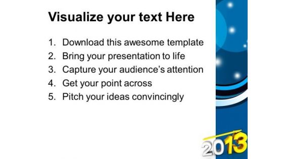 2013 New Year With Up Arrow Business PowerPoint Templates Ppt Backgrounds For Slides 1112