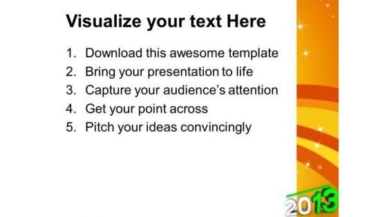 2013 New Year With Up Arrow Holidays PowerPoint Templates Ppt Backgrounds For Slides 1112