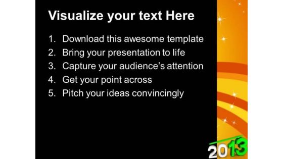 2013 New Year With Up Arrow Holidays PowerPoint Templates Ppt Backgrounds For Slides 1112