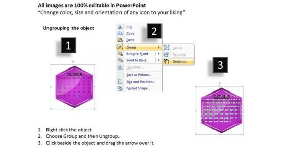 2013 October Calendar PowerPoint Slides Ppt Templates