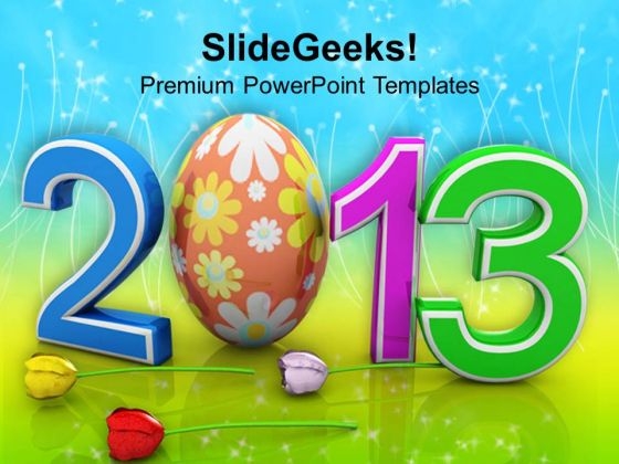 2013 With Easter Egg Festival PowerPoint Templates Ppt Backgrounds For Slides 0313
