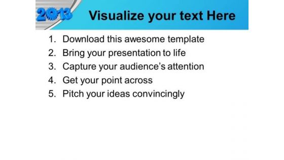 2013 With Gears New Year Celebration PowerPoint Templates Ppt Backgrounds For Slides 0113