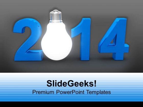 2014 Happy New Year Innovation PowerPoint Template 1113