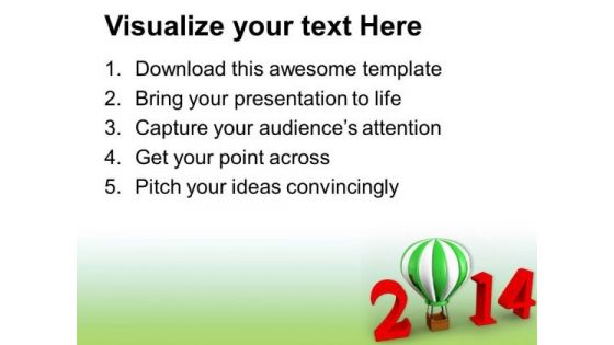 2014 New Year Growth PowerPoint Template 1113
