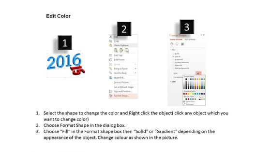 2016 Year Replacing 2015 Year Powerpoint Template