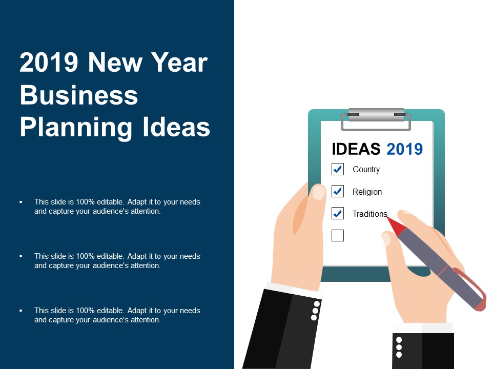2019 New Year Business Planning Ideas Ppt PowerPoint Presentation Summary Ideas