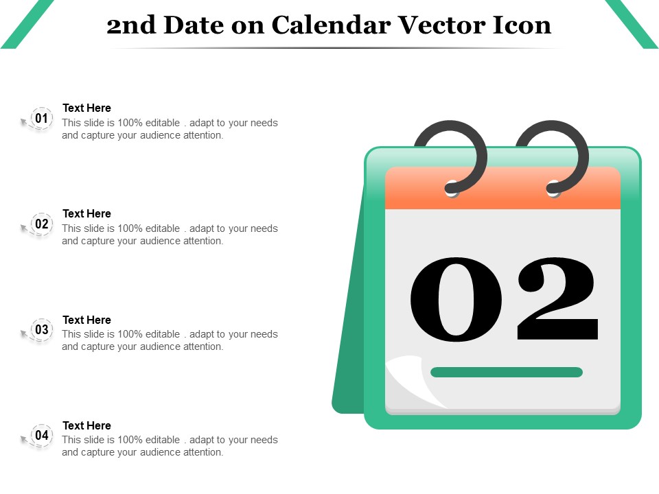 2Nd Date On Calendar Vector Icon Ppt PowerPoint Presentation Gallery Show PDF