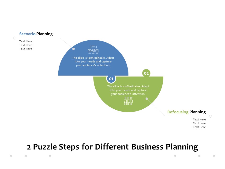 2 Puzzle Steps For Different Business Planning Ppt PowerPoint Presentation Professional Portfolio PDF