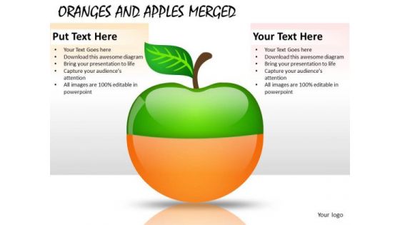 2 Layers Oranges And Apples Merged PowerPoint Slides And Ppt Diagram Templates