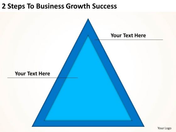 2 Steps To Business Growth Success Plan Templet PowerPoint Slides