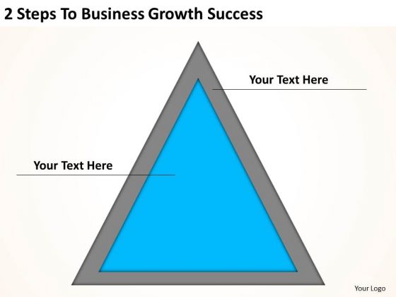 2 Steps To Business Growth Success Sample Plan Outline PowerPoint Templates
