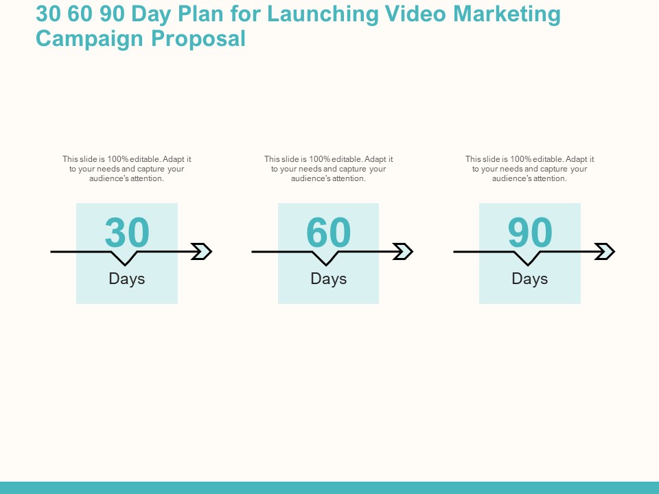 30 60 90 Day Plan For Launching Video Marketing Campaign Proposal Ppt Model Graphic Tips PDF