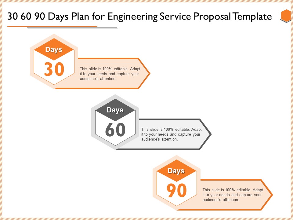 30 60 90 Days Plan For Engineering Service Proposal Template Pictures PDF