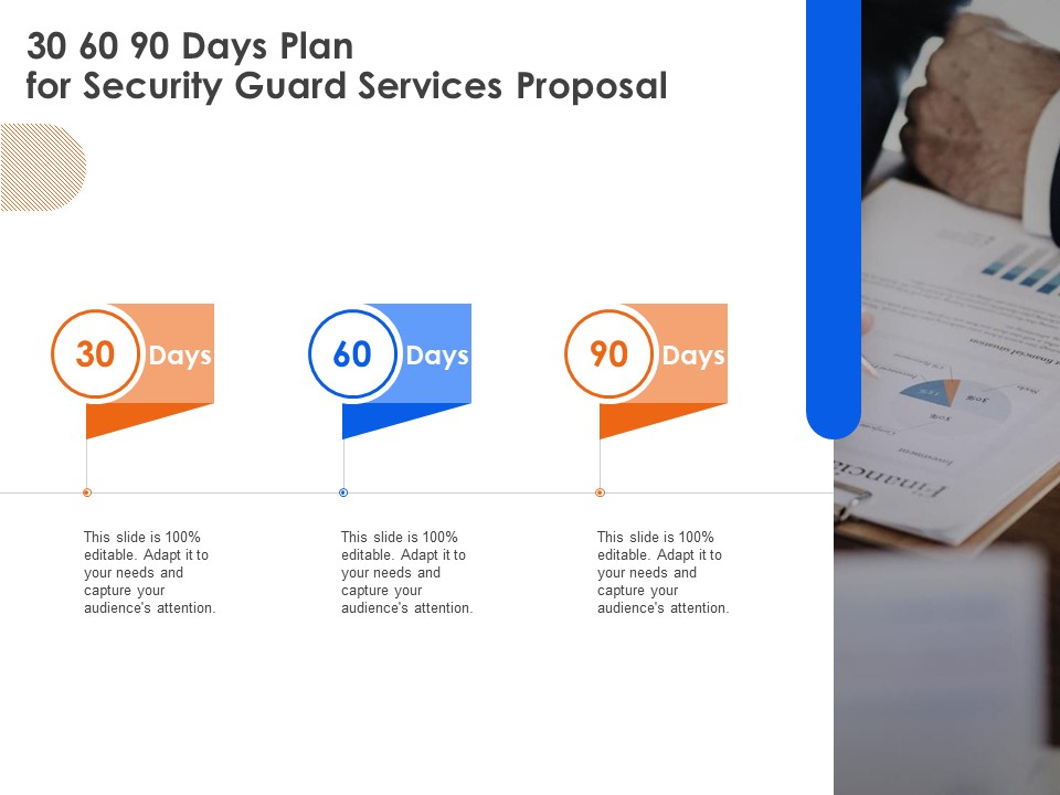 30 60 90 Days Plan For Security Guard Services Proposal Ppt Show PDF