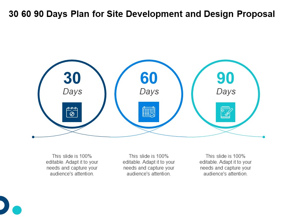 30 60 90 Days Plan For Site Development And Design Proposal Ppt Summary Graphics Pictures PDF
