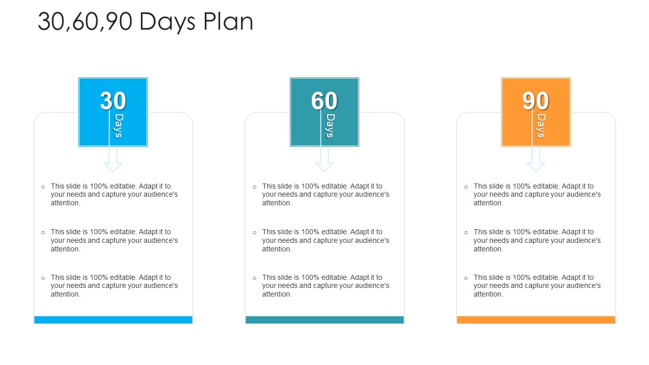 30 60 90 Days Plan Hacking Prevention Awareness Training For IT Security Template PDF
