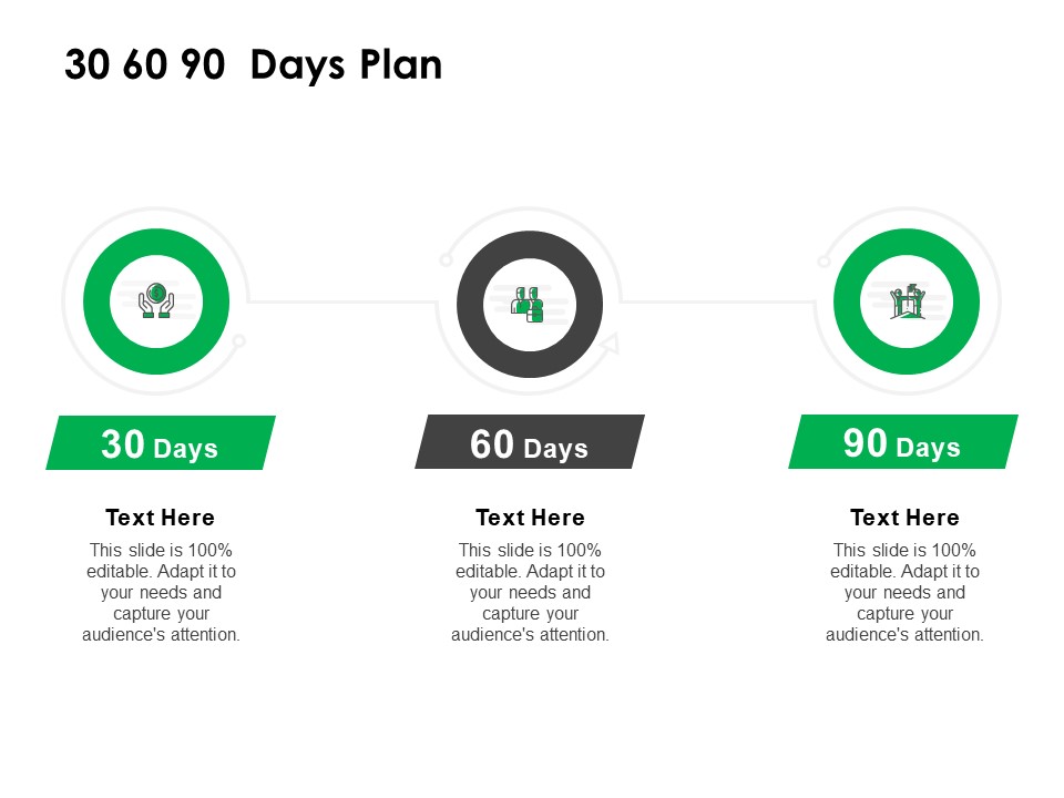 30 60 90 Days Plan Management Ppt Powerpoint Presentation Pictures Master Slide