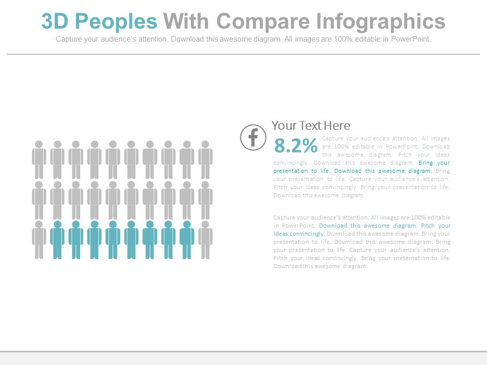 3D Men Icons Compare Slide Powerpoint Slides
