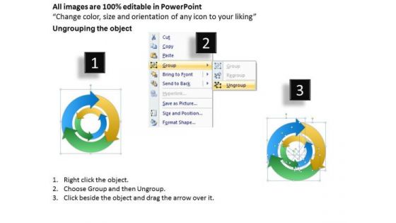 3 Stages Concentric Operational Processes Business Planning Template PowerPoint Templates