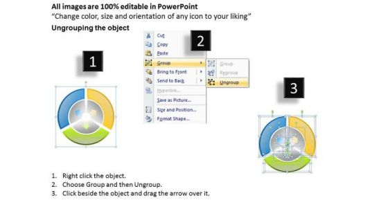 3 Stages Growth Planning Process Detailed Business PowerPoint Templates