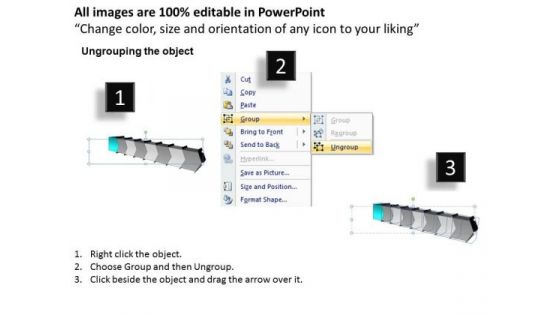 3d Arrow Process 8 Stages Schematic Drawing PowerPoint Templates