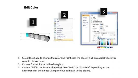 3d Arrow Process 8 Stages Schematic Drawing PowerPoint Templates