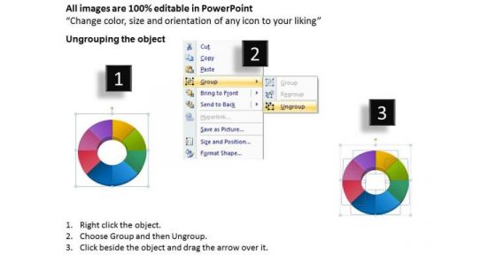 3d Circular 8 Stages Donut Model Business Plan PowerPoint Templates