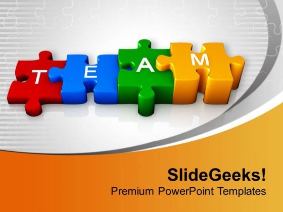 3d Colorful Team Puzzle PowerPoint Templates Ppt Backgrounds For Slides 0413