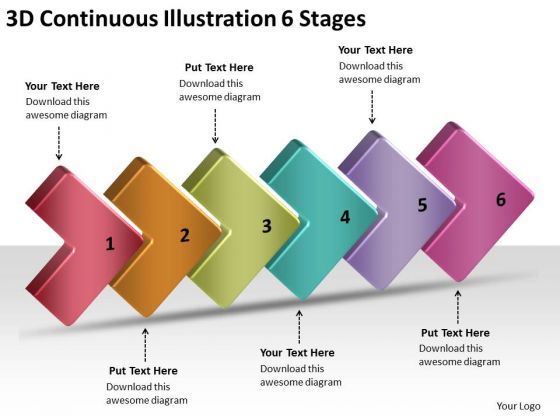3d Continuous Illustration 6 Stages Electrical Schematic Symbols PowerPoint Slides