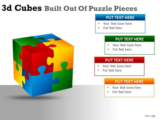 3d Cubes PowerPoint Templates And 3d Cubes Puzzles PowerPoint Slides