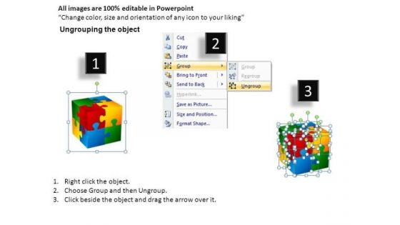 3d Cubes PowerPoint Templates And 3d Cubes Puzzles PowerPoint Slides