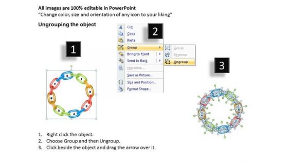 3d Cycle Chain Process PowerPoint Presentation Template