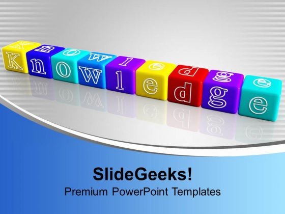 3d Dices Combined To Form Word Knowledge Future PowerPoint Templates Ppt Backgrounds For Slides 1112